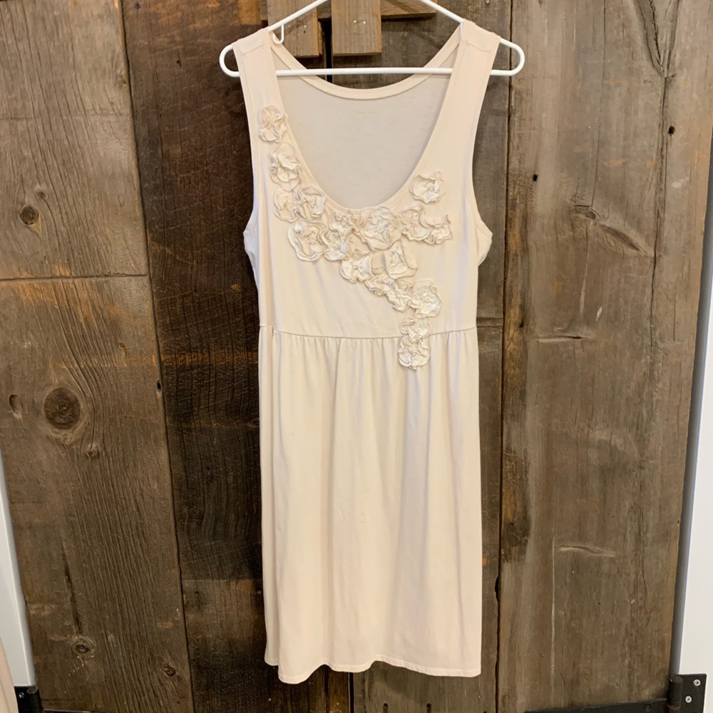 Garnet Hill cream tank dress